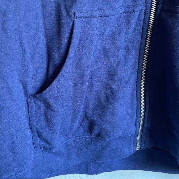 Hill House Teddy Hoodie Sweatshirt Zip-Up Soft Cotton Blend Jacket Navy NWT - Picture 6 of 9